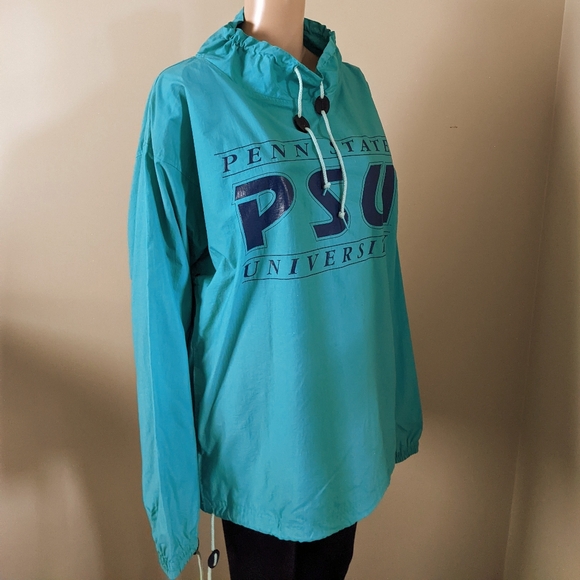 Vintage PSU Penn State University windbreaker rain jacket, men's large - Picture 4 of 7